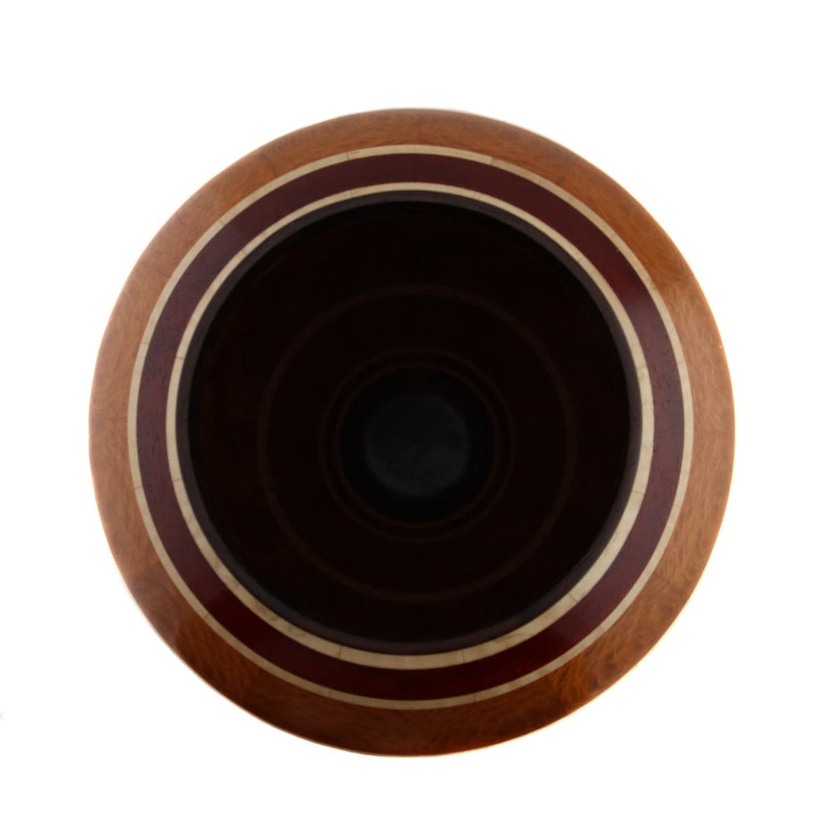 Marilyn Endres and Eucled Moore - Segmented Wood Turning of Maple, Australian Lacewood, Wenge, and Contemporary and Antique Beads, 17" x 13" (M90572-0122-004) 4