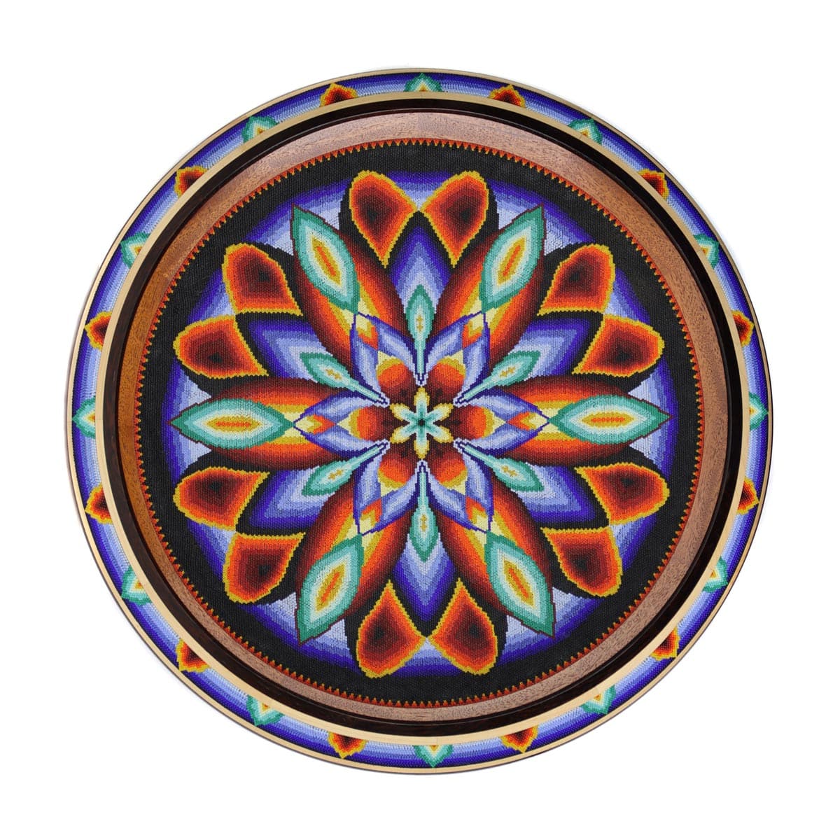 Marilyn Endres and Eucled Moore - Open Dish Beaded Wall Piece with Stand, 5.25" x 22" (M90572-0622-002)

