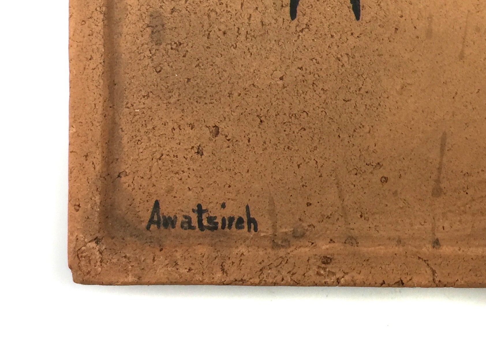 Awa Tsireh (1895-1955) â€“ San Ildefonso Pottery Tile, c. 1920s, 5" x 5" (P3304-CO-70)1