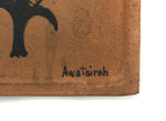 Awa Tsireh (1895-1955) â€“ San Ildefonso Pottery Tile with Cornstalks, c. 1920s, 5" x 5" (P3304-CO-72)1
