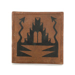Awa Tsireh (1895-1955) â€“ San Ildefonso Pottery Tile with Lightning, c. 1920s, 5" x 5" (P3304-CO-77)