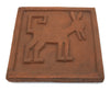 Awa Tsireh (1895-1955) â€“ San Ildefonso Pottery Tile with Animal, c. 1920s, 4" x 4" (P3304-CO-134)1