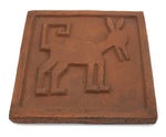 Awa Tsireh (1895-1955) â€“ San Ildefonso Pottery Tile with Animal, c. 1920s, 4" x 4" (P3304-CO-134)1