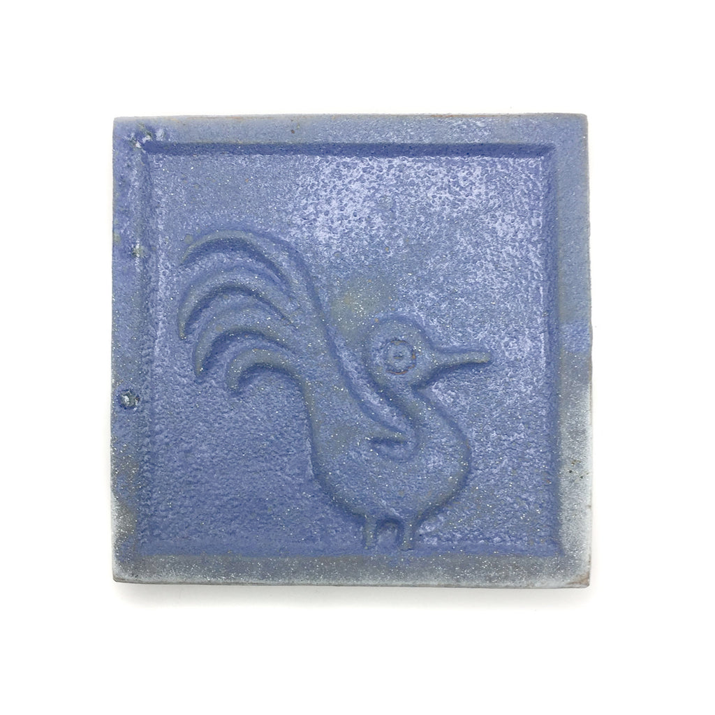 Awa Tsireh (1895-1955) â€“ San Ildefonso Pottery Tile with Bird, c. 1920s, 4.25" x 4.25" (P3304-CO-285)