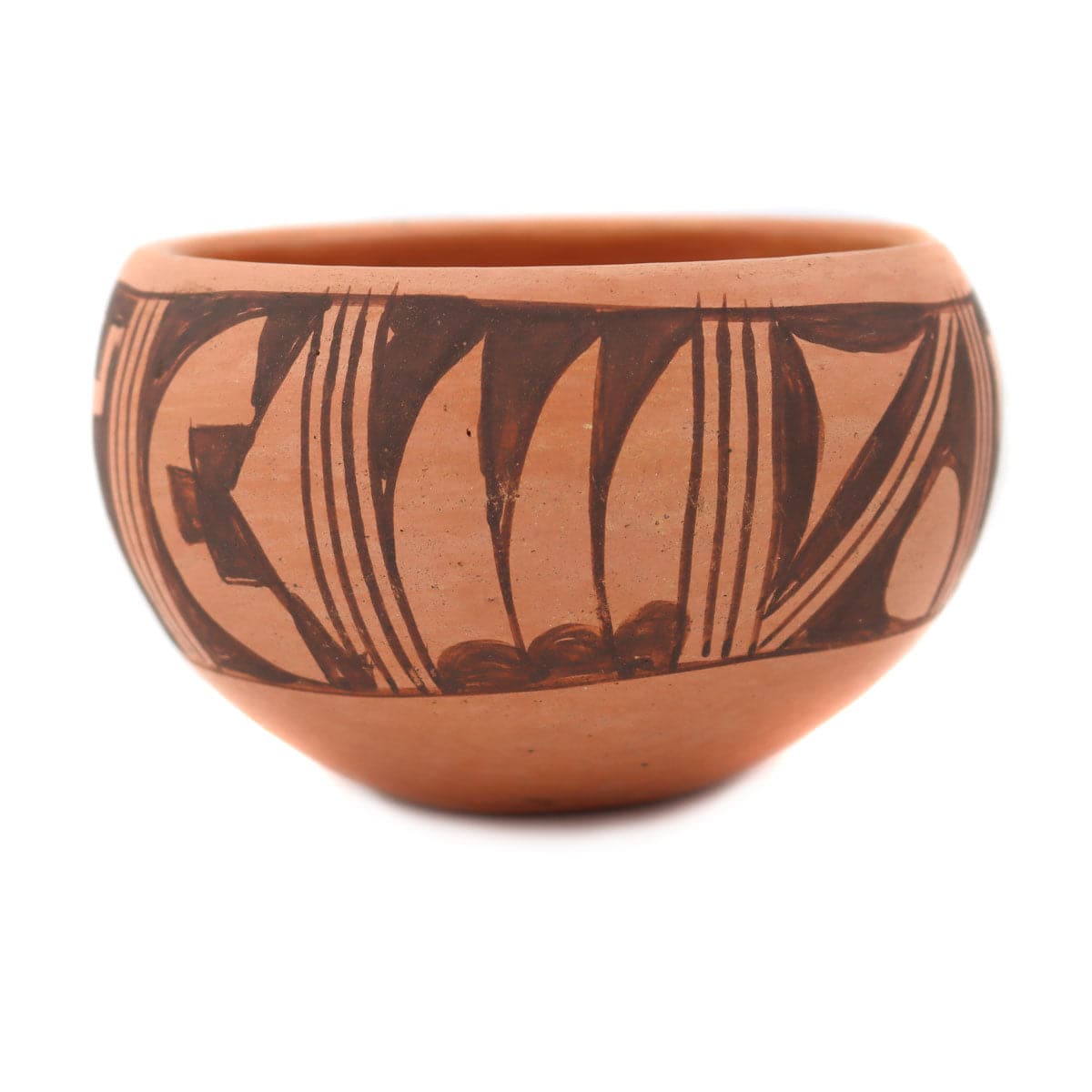 Hopi Redware Bowl c. 1960-80s, 3" x 4.625" (P3467) 2