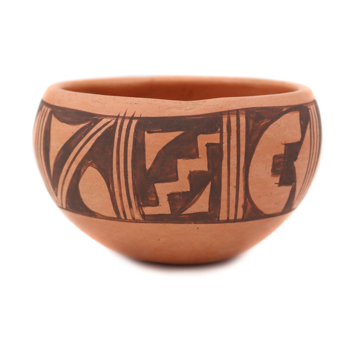 Hopi Redware Bowl c. 1960-80s, 3" x 4.625" (P3467) 3