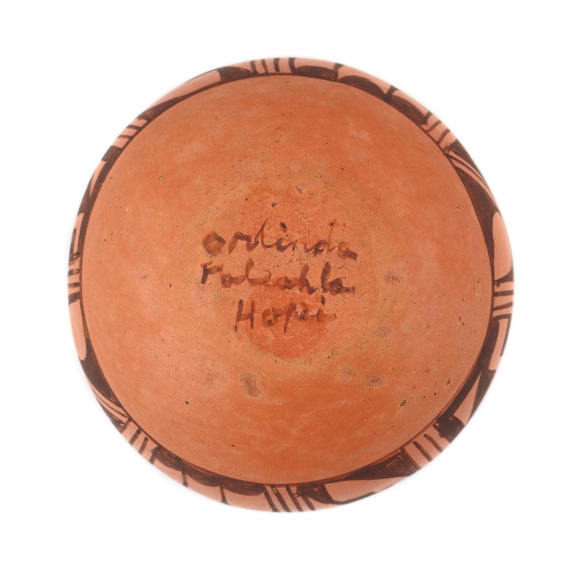 Hopi Redware Bowl c. 1960-80s, 3" x 4.625" (P3467) 5