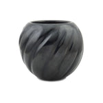 Mary Cain (1915-2010) - Santa Clara Black Jar with Swirl Design c. 1970-80s, 4" x 4.5" (P3500-CO) 1