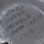 Linda Tafoya (b. 1962) - Santa Clara Miniature Black Jar with Carved Design c. 1989, 2.25" x 2.25" (P3570-026) 5