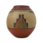Lela Naranjo Gutierrez (1895-1966) - Santa Clara Polychrome Jar c. 1940s, 8.25" x 8" (P3570-037)