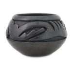 Teresita Naranjo (1919-1999) - Santa Clara Black Bowl with Carved Avanyu Design c. 1970s, 4.75" x 7" (P3570-043) 2