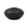 Johanna Herrera - Santa Clara Contemporary Miniature Black Jar with Carved Design, 1.75" x 3" (P3570-054) 1