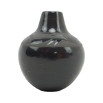 Dolores Curran (b. 1954) - Santa Clara Contemporary Miniature Black on Black Jar, 1" x 1.125" (P3570-086) 2