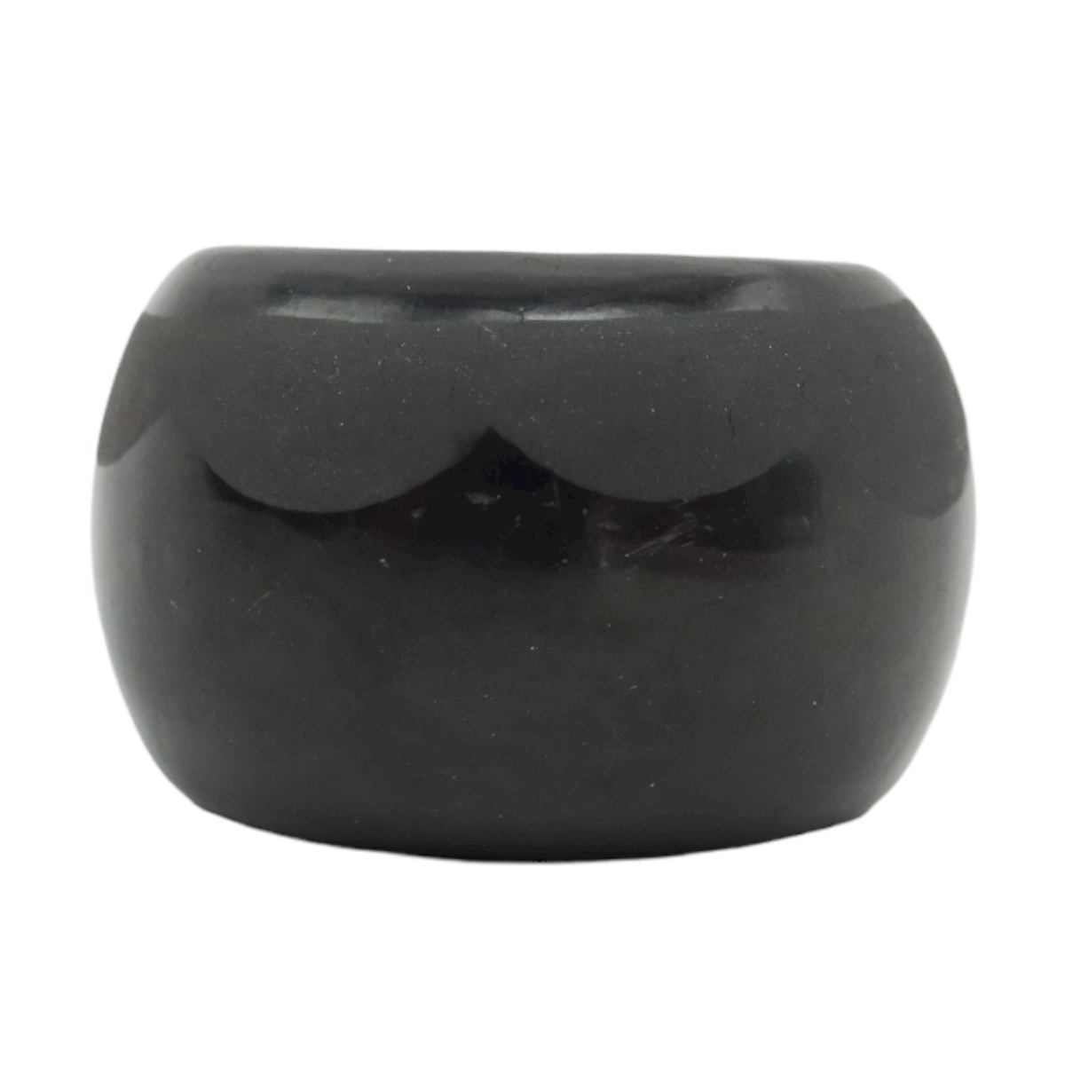 Santa Clara Contemporary Black Bowl, 1.25" x 2" (P3570-098) 1