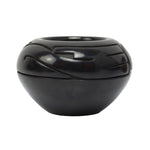 Toni Roller (b. 1935) - Santa Clara Black Jar with Carved Design c. 1976, 3" x 5" (P3570-101) 2