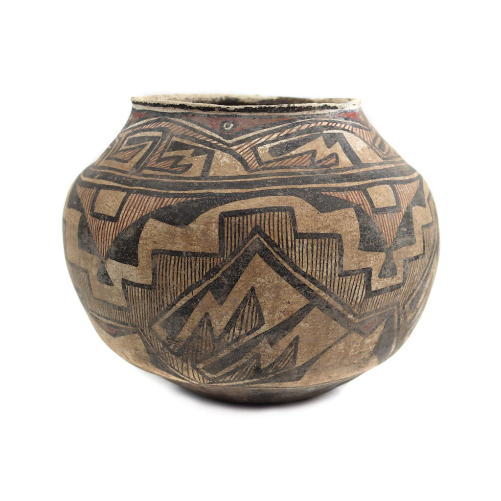Zuni Polychrome Jar c. 1880-90s, 9.5" x 12.5" (P3644)