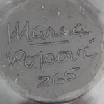 Maria Martinez (1887-1980) and Popovi Da (1922-1971) - San Ildefonso Black on Black Gunmetal Jar with Avanyu Design c. 1965, 3" x 4.5" (P3672) 6