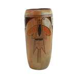 Attributed to Grace Chapella (1874-1980) - Hopi Polychrome Cylinder with Moth Pictorial c. 1930s, 8" x 3.75" (P3686-006)