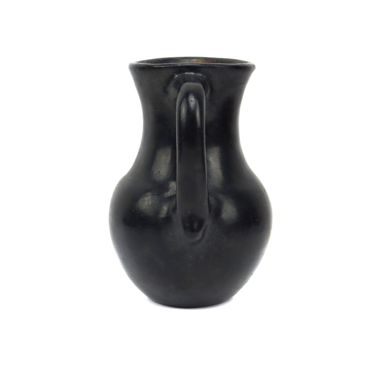 Santa Clara Black Wedding Vase c. 1910s, 6" x 5.5" x 3.5" (P3709) 3