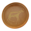 Tony Da (1940-2008) - San Ildefonso Sienna Sgraffito Plate with Heartline Deer Design c. 1970s, 1.25" x 7" (P91138A-0120-049)
