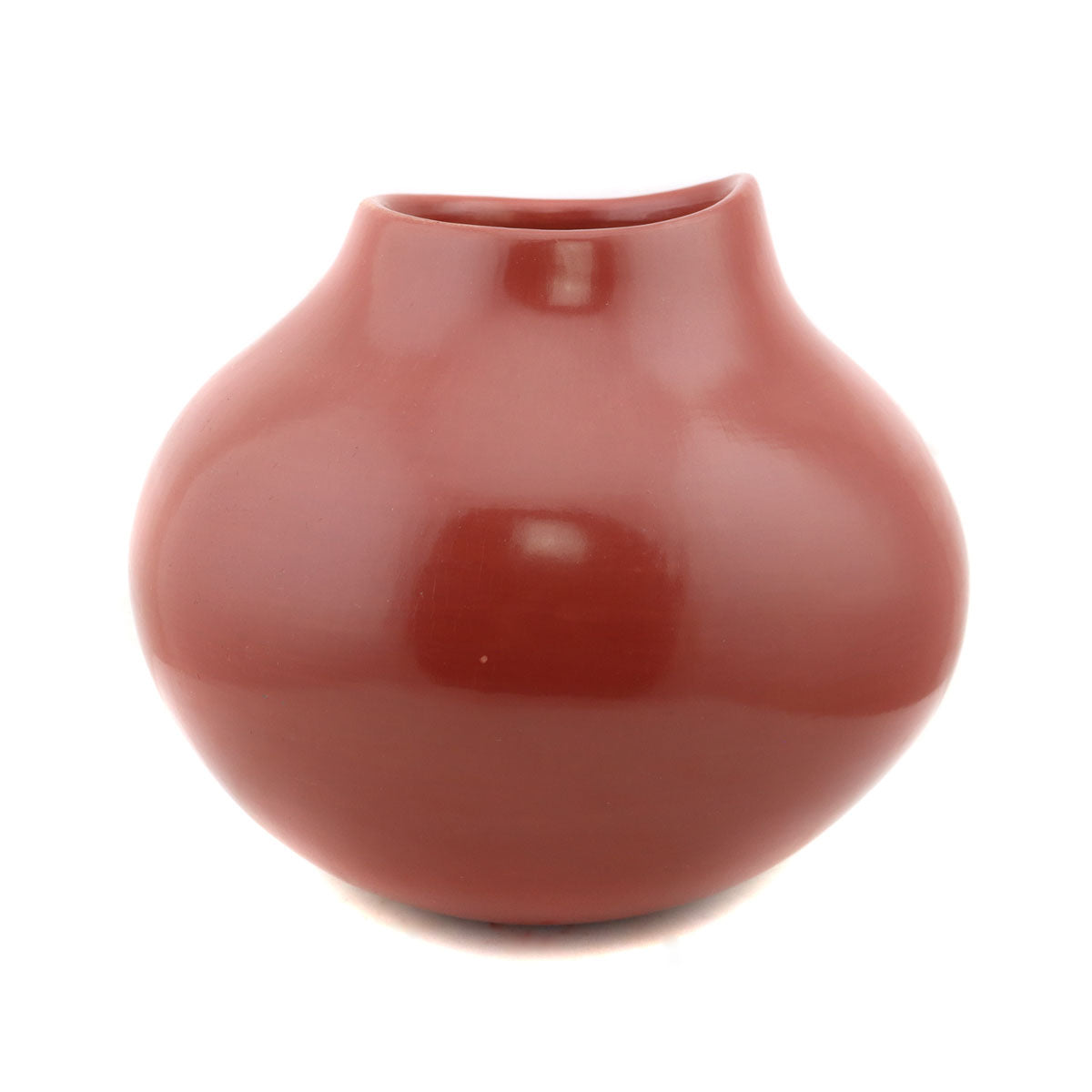 Virginia Garcia (b. 1963) - Santa Clara/San Juan Redware Vase c. 1980-2000s, 7" x 7.75" (P91138A-0222-017) 2