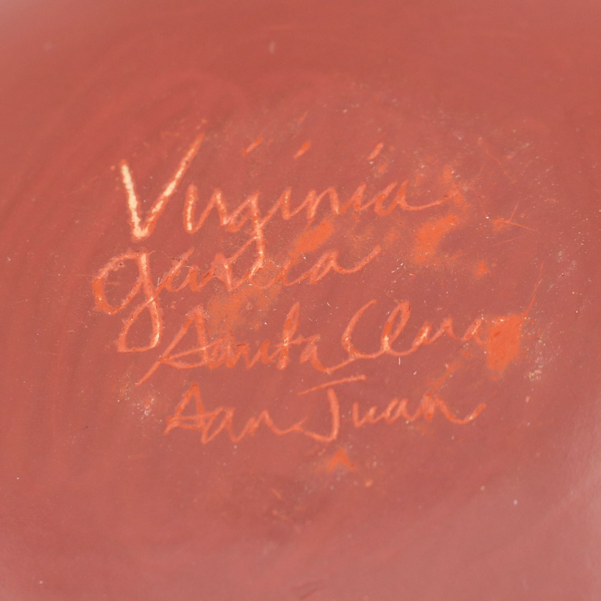 Virginia Garcia (b. 1963) - Santa Clara/San Juan Redware Vase c. 1980-2000s, 7" x 7.75" (P91138A-0222-017) 5