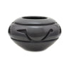 Cliff Roller (b. 1961) - Santa Clara Contemporary Black Jar with Carved Design, 3.25" x 5.25" (P91370A-0521-010)
