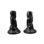 Santana Martinez (1909-2002) and Adam Martinez (1903-2000) - Pair of San Ildefonso Black Candlesticks c. 1960s, 6.5" x 4", each (P91648A-0721-001) 3
