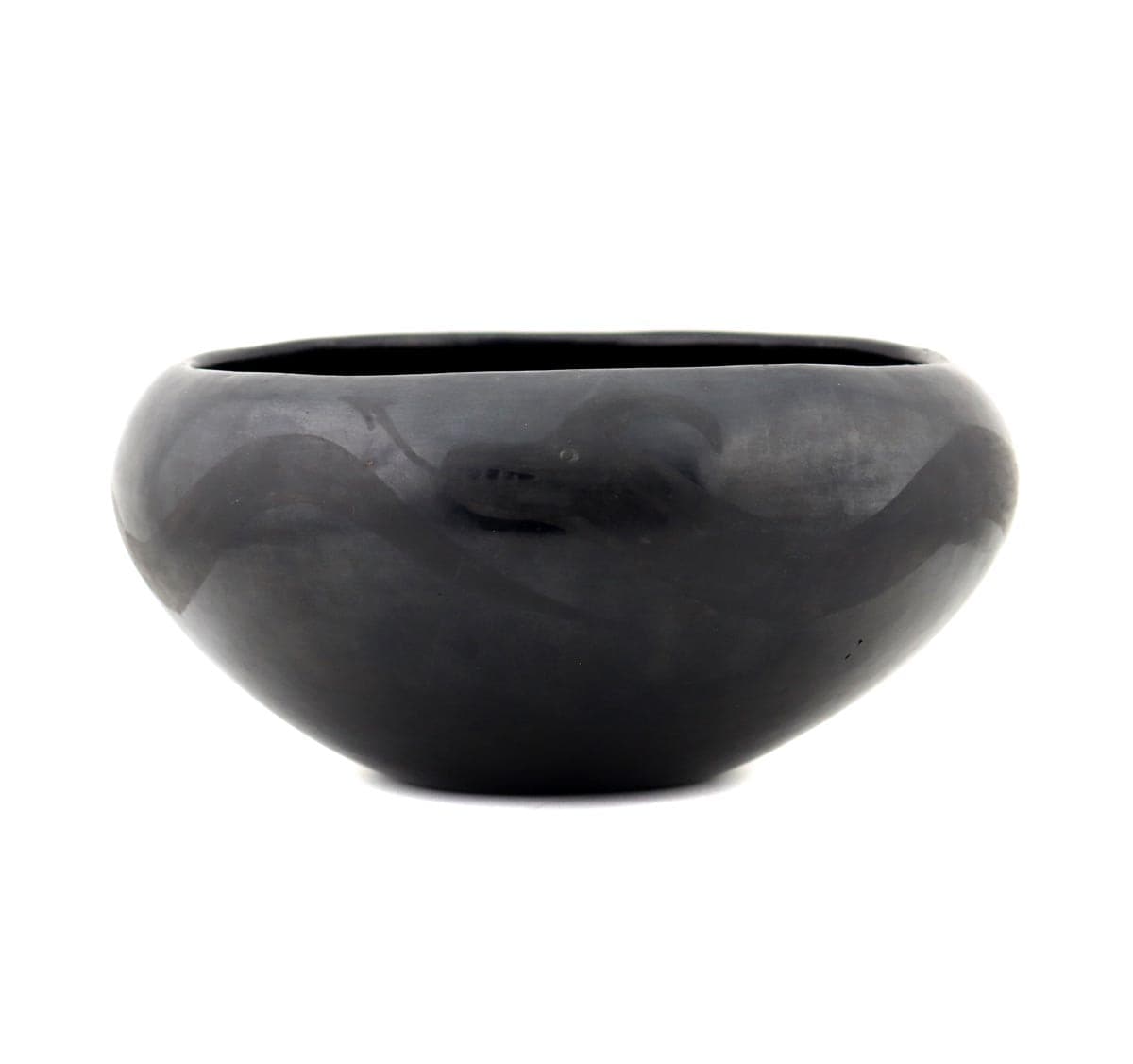 Maria Martinez (1887-1980) - Unsigned San Ildefonso Black on Black Bowl with Avanyu Design c. 1920s, 4" x 8.25" (P91901D-0322-004) 