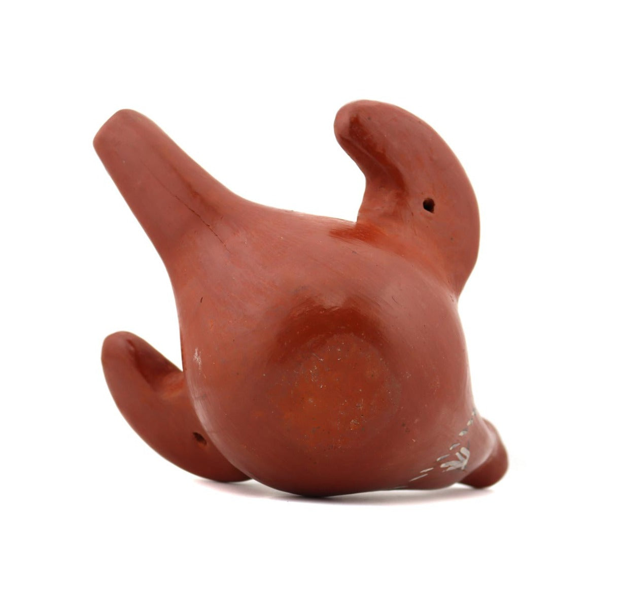 San Juan Redware Bird Pot with Handle c. 1930s, 5.5" x 8" x 10.5" (P91901D-0322-007) 6