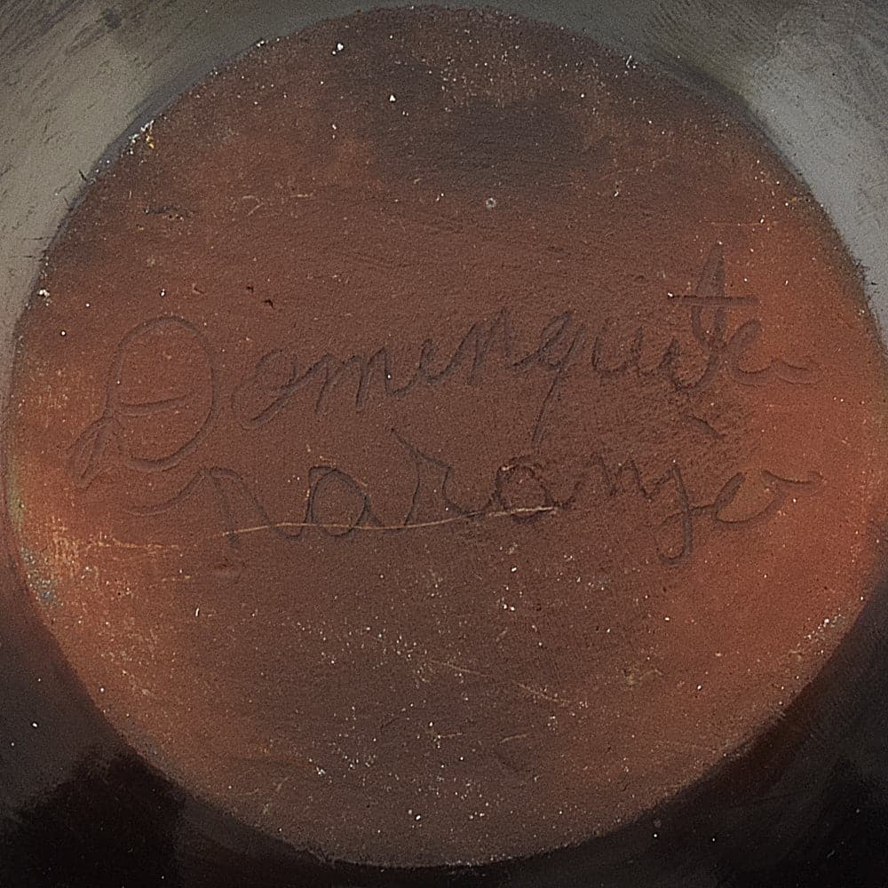 Dominique Naranjo - Santa Clara Black Carved Jar c. 1970, 3.5" x 4.5" (P91936C-0318-001)