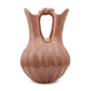 Helen Baca Shupla (1928-1985) - Santa Clara Redware Melon Wedding Vase c. 1984, 10.5" x 6.75" (P91949-088-105) 5