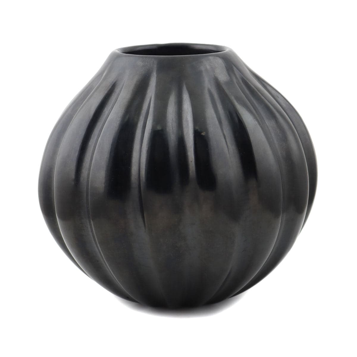 Helen Shupla (1928-1985) - Santa Clara Black Melon Jar c. 1970-80s, 6.75" x 6.5" (P91963-1221-003)1