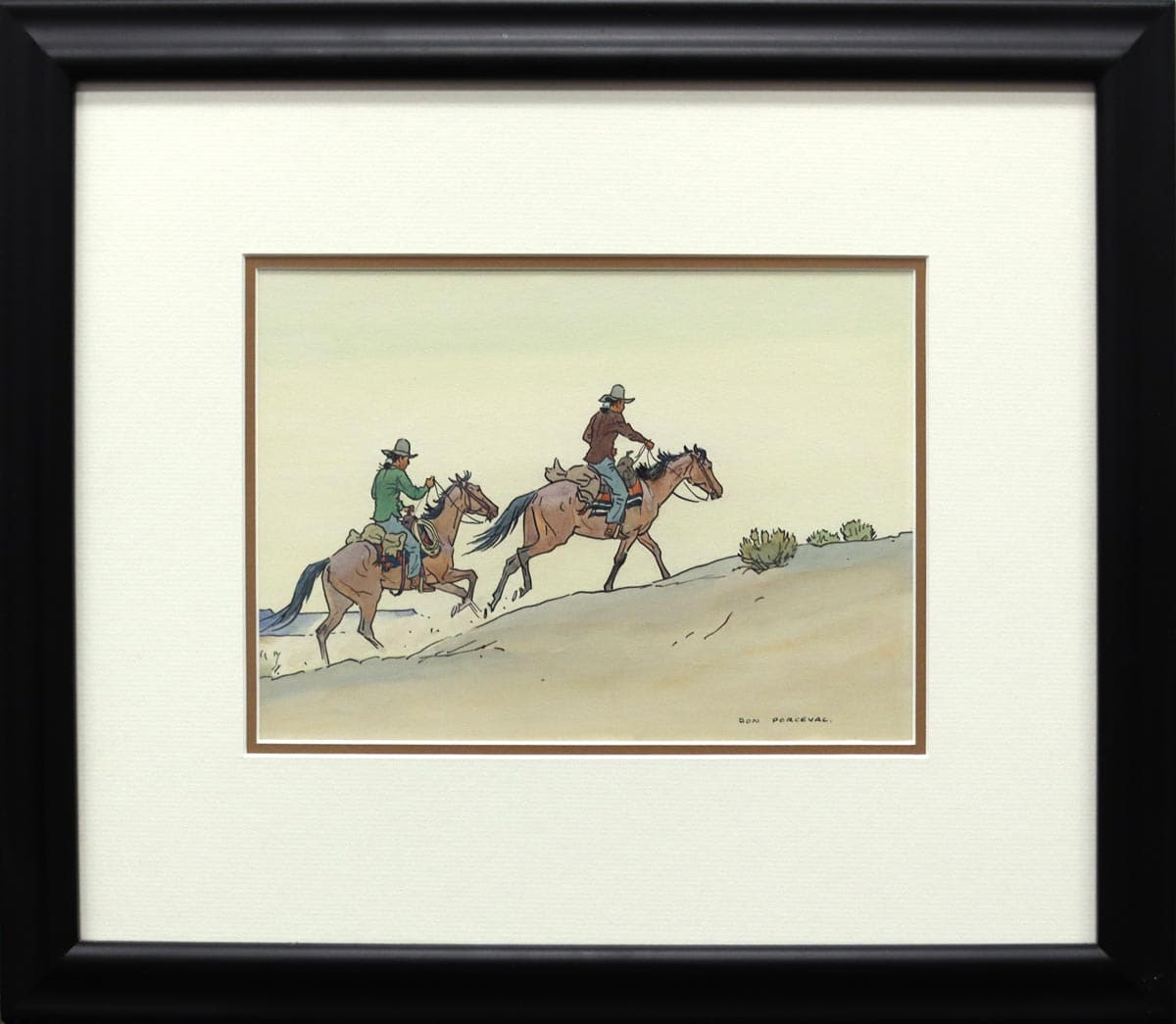 Don Louis Perceval (1908-1979) - Two Men on Horseback (PDC91301C-0122-001) 3
