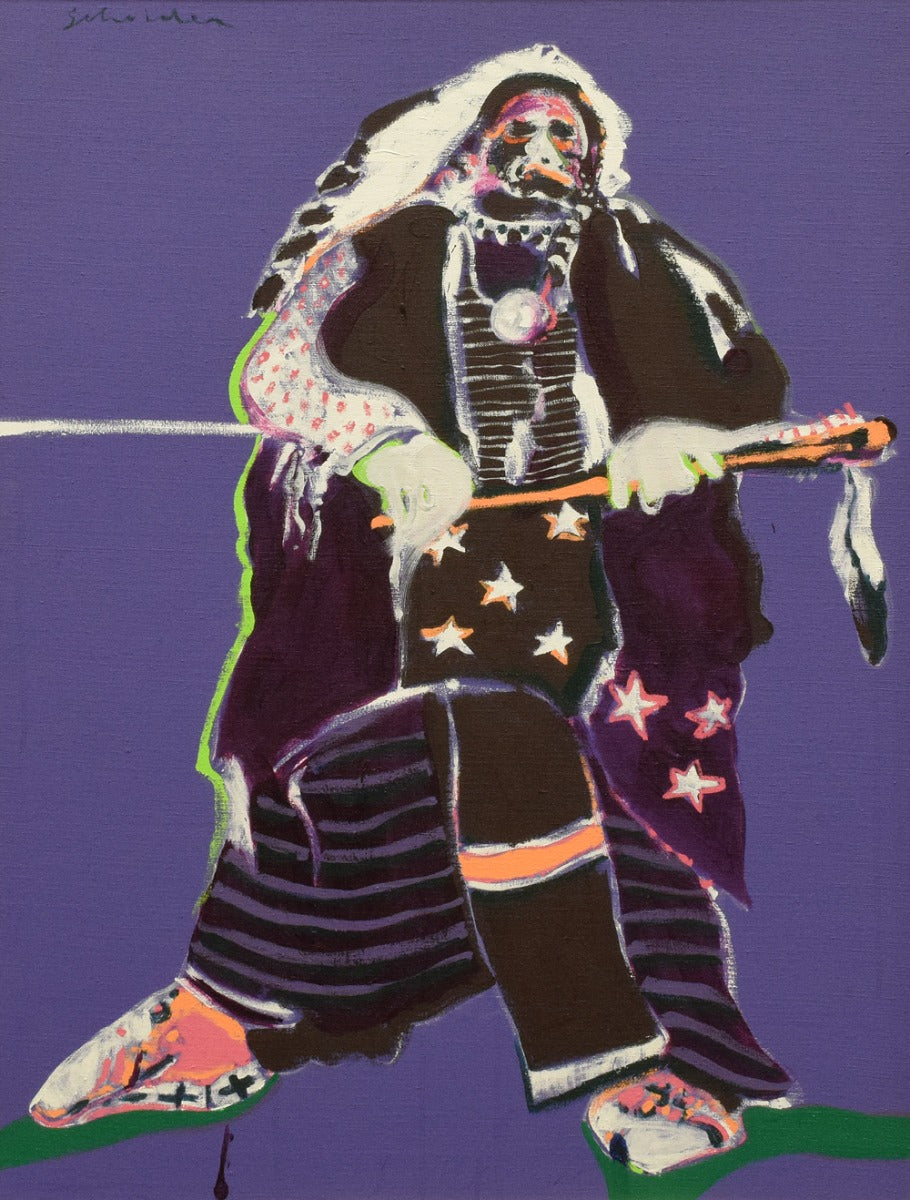 Fritz Scholder (1937-2005) - Indian with Stars 1