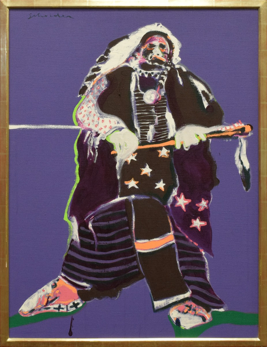 Fritz Scholder (1937-2005) - Indian with Stars 4