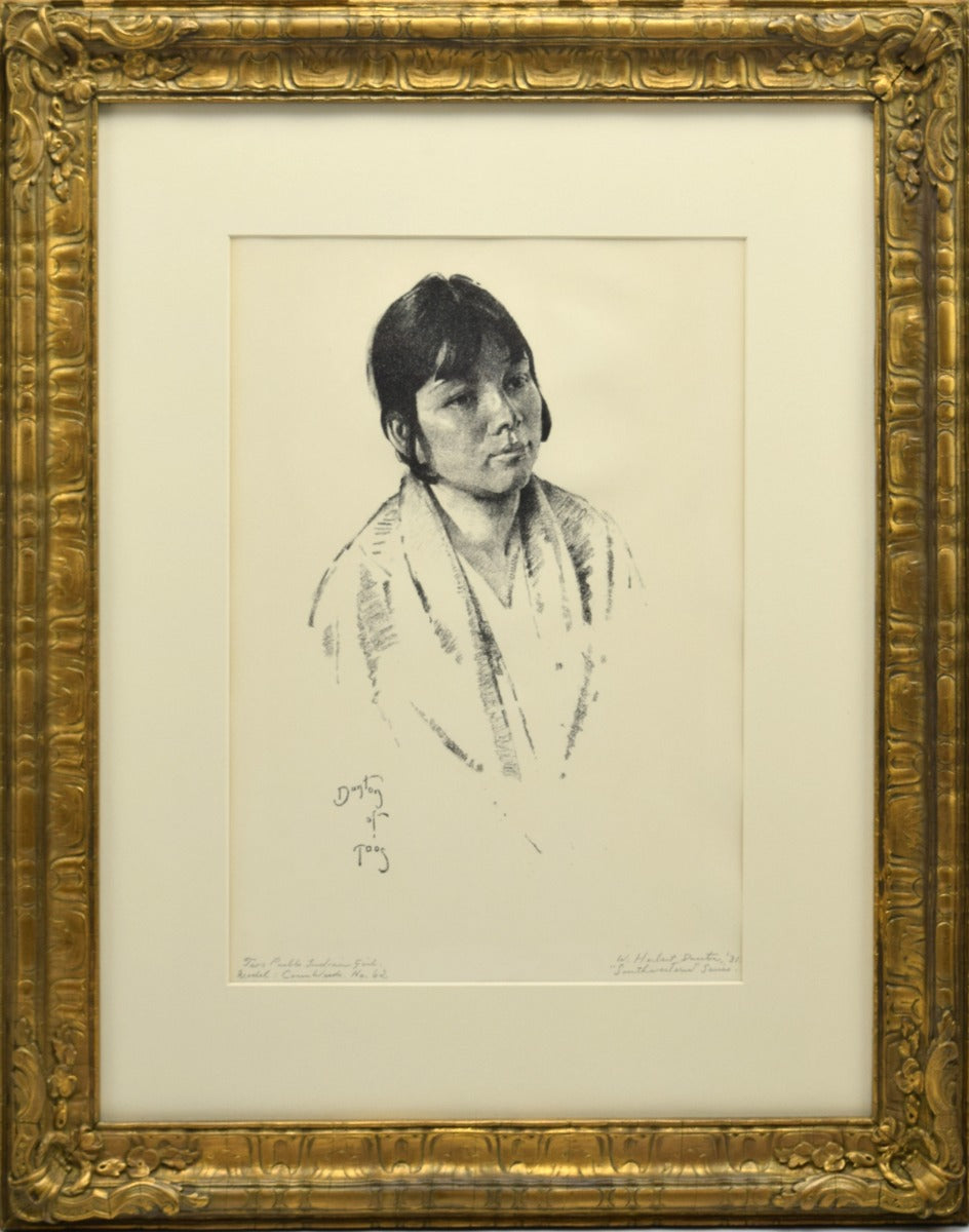 William E. Dunton (1878-1936) - Taos Pueblo Indian Girl (PDC1834) 4
