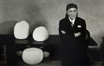Dan Budnik (1933-2020) - Georgia O'Keeffe in the Ghost Ranch Potting Shed; Ceramic Pots by Juan Hamilton; March 1975 (PDC90211C-0121-004)
