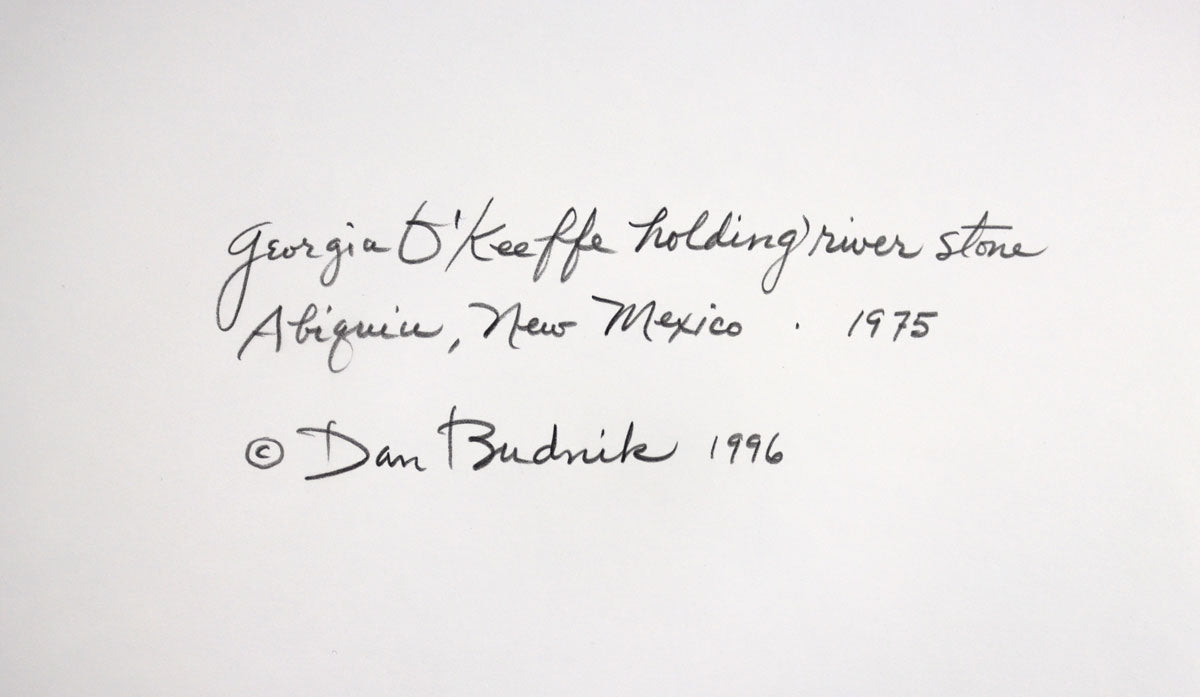 Dan Budnik (1933-2020) - Georgia O'Keeffe Holding Riverstone, Abiquiu, New Mexico 1975 (PDC90211C-0121-013) 3