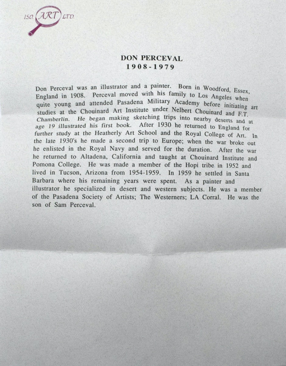 Don Perceval (1908-1979) - Navajo Horseman (PDC90346B-1219-001) 3
