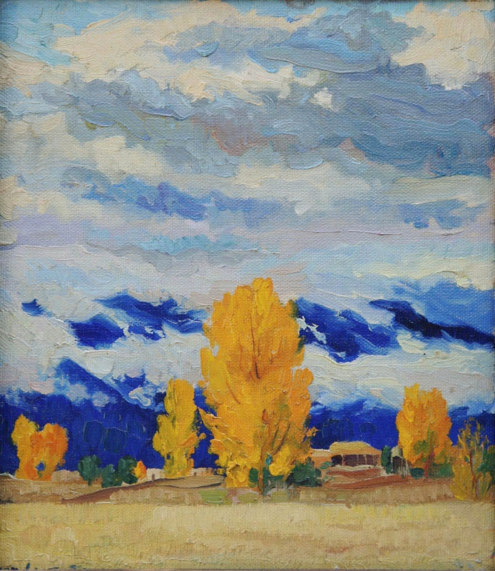SOLD Walter Ufer (1876-1936) - When Fog Hangs Low, Taos, New Mexico