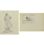 Ralph Brownell McGrew (1916-1994) - Pair of Drawings, Number SK. 303 "Squaw Dance" and Girl (PDC90536-1220-013)
