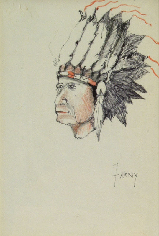 SOLD Henry F. Farny (1847-1916) - Indian Chief