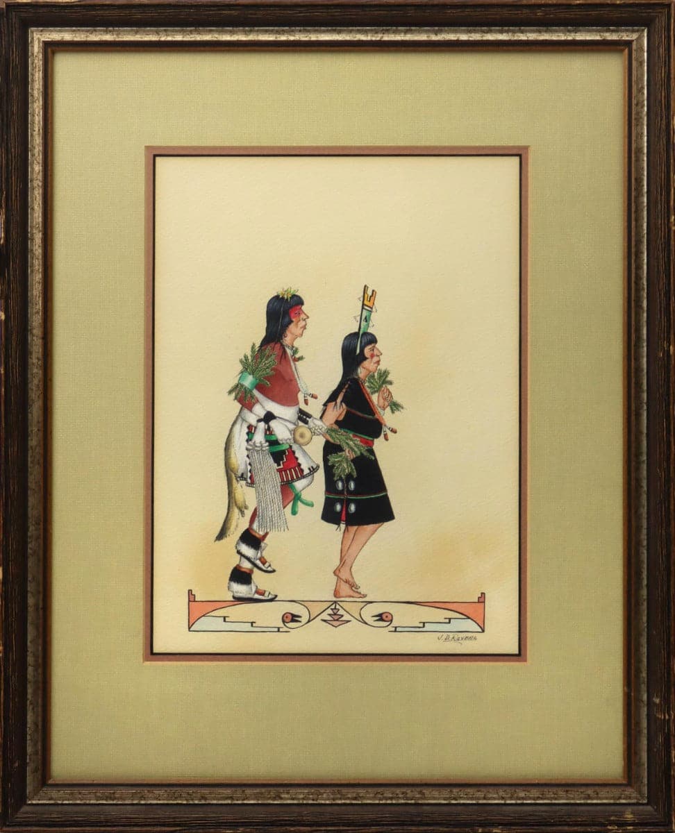 Jose D. Roybal (1922-1978) - Portrait of Two Native Americans (PDC90786A-0622-020)