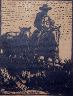 SOLD Edgar Papyne (1883-1947) - Cowboy on Horse