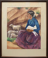 Agnes Tait (1894-1981) - Woman with Her Flock (PDC91115A-0122-001)