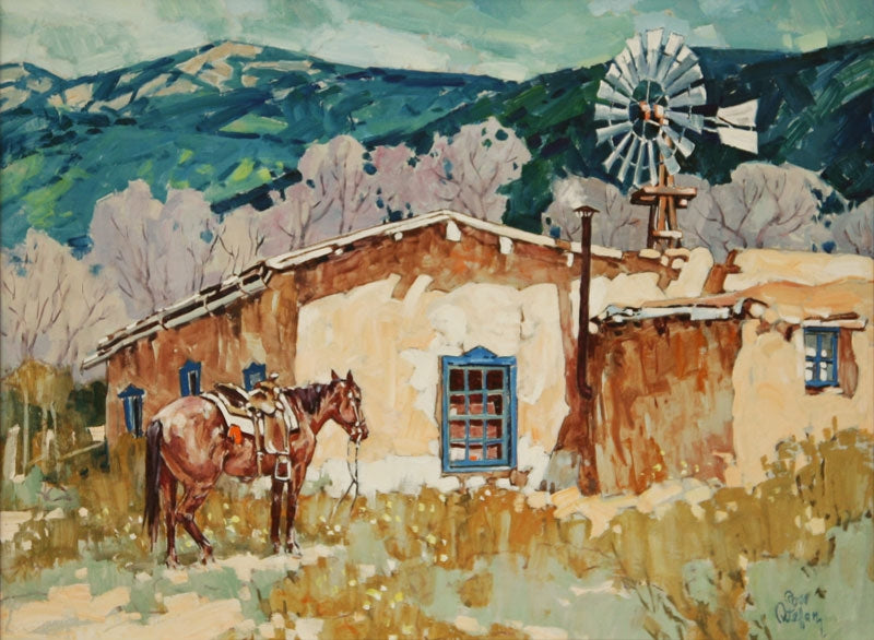 SOLD Ross Stefan (1934-1999) - Meanwhile Back at the Ranch