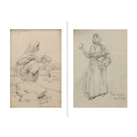 Fernand Harvey Lungren (1857-1932) - Washing - Santa Fe Double-Sided Drawing (PDC91660-0521-003)