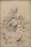 Fernand Harvey Lungren (1857-1932) - Washing - Santa Fe Double-Sided Drawing (PDC91660-0521-003)2