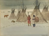 SOLD Leonard Reedy (1899-1956) - Indian Village in Snow